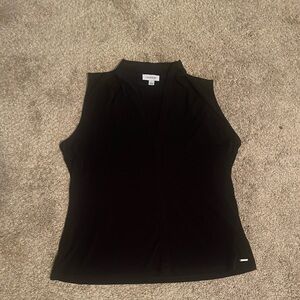 Black Size L Calvin Klein Shirt Sleeve Blouse